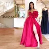 Moda Akşam Basit 2020 Elbiseler Sevgilim A-line Prom Big Flowers yan bölünmüş özel yapım resmi parti elbiseleri yeni geliş