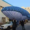 8m Länge Blue Giant Inflatable Wal mit LED für City Parade Decora oder Partei-Erscheinen-Dekoration