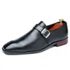 Mönch Riemen Schuhe schwarz formale Schuhe für Männer Oxford Mann-Schuhe Leder spitzen Mode zapato de vestir sapato sozialen masculino couro