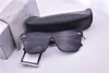 Wholesale-NEW Rice nail Sunglasses for Men women Driving Points sunglass Black Frame Eyewear golden lens Sun Glasses UV 4440 with case box