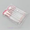 Spazzole per trucco 7pcs maniglia vuota trasparente 9 stili fai -da -te glitter cristallo ciotolo set di utensili da trucco con sacchetto in PVC A036600693