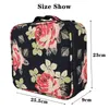 Rose Flower Professional Makeup Case Full kosmetolog Travel resväska för manikyr behöver kvinnor kosmetisk väska arrangör för kvinnlig304D