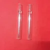 Transparent Pyrex Glass One Hitter Pipe Filter Tube Cigaretthållare Tips Bärbar innovativ designmunstycke för rökverktyg DHL Gratis