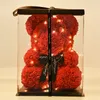 40 cm ours de roses avec boîte à cadeau LED en Teddy Rose Savon Fleur Fleur Cadeaux artificiels pour les femmes Valentines6358750