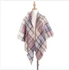 Grille Surdimensionné Tassel Wraps Plaid Couvertures Foulards Filles Vérifier Col Châle Treillis Cou Écharpe À Franges Pashmina Chaud Hiver Foulard A6090