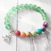 MG0428 NEW DESING 7 CHAKRA LIST MALA Protection Bracelet Fashion Yogaブレスレット