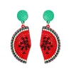 Boucles d'oreilles pendantes en gros pour femmes citron fraise pastèque banane lustre boucle d'oreille bohème style vacances perles bijoux colorés