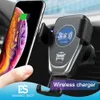 Q12 Wireless Car Charger 10W Air Vent Gravity Telefoonhouder compatibel voor iPhone Samsung Alle QI -apparaten C12