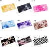 Tie-dye Fascia etnica Soft Yoga Sport Headwrap Cotton Button Fascia per capelli Sport Sudore Turbante Copricapo elasticizzato largo Accessori per capelli B7468