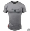 2019 Verão Novo Design Bodybuilding Fitness Esporte Correndo Homem Manga Curta T-shirt Treinamento Treinamento Homens Muscle Fitness Tight Tees Tops