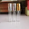 Metal Gümüş Altın Alüminyum Fine Mist Püskürtme ile 5ML / 10ML Temizle Atomizer Cam Şişe Doldurulabilir Parfüm Parfüm Boş Kokusu-şişe Sprey