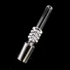 10mm 14mm 18mm male Quartz Tip for silicone pipe Kit with free plastic keck clips quartz banger smoke accessory smoke pipe