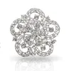 2 inch vintage look rhodium zilver toon helder strass kristal diamante bruiloft uitnodiging broche partij prom geschenken