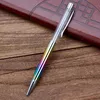 27 Kolor Kreatywny DIY Pusta Rura Metalowe Długopisy Ballpoint Self-Filling Floating Glitter Suszone Kwiat Kryształowy Pen Ballpoint Długopisy Pisanie Prezent