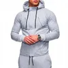 Mens Hoodies Zipper Mäns Hoodies Tracksuit Höst Vinter Drawstring Pocket Hooded Sweatshirt Långärmad Slim Streetwear