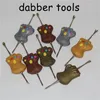 Смешные инструменты Wax Dabber Tools Wax распылитель серебряный цвет 120 мм Wax JAR DAB инструмент сухой травяный испаритель для ковричного контейнера Vape стеклянные ясень