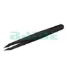 12cm Black Plastic Tweezers Curved Tongs Straight Head Tweezer DIY Tool for Phone Repair 500pcs/lot