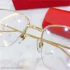 Nieuwe modeontwerper Optische bril K Gold Half frame Retro Modern Business Style 0114 Unisex kan worden gebruikt voor recept Glasse250e