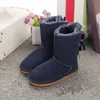 Kış Avustralya Bebek Kar Kız Çocuk Botları Tarzı İnek Süet Deri Su Geçirmez Kış Pamuk Çizmeler Sıcak Çizmeler Ayakkabı Çocuklar