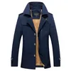 Fashion- Men's Jackets Fashion Winter Classic Men Parkas Thick Wool Liner Jacket Warm Coats Windproof Overcoat Male coat