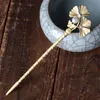 Мода Ginkgo Leaf Pearl Headwear Chility Style Classic Painpin Свадебная невеста Аксессуары для волос HairPins Бесплатная доставка