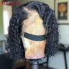 Brésilien Remy Lace Front perruques de cheveux humains pour les femmes 13x6 perruque vague profonde noeuds blanchis avec bande élastique