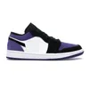 jumpman 1 low basketball shoes unc 1s men women black toe court purple mens trainer sports sneakers