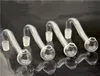 HOT ON SALE 10mm Male Clear Tjock Pyrex Glasolja Brännare Vattenrör för oljeplattor Glas Bongs Tjocka stora skålar för rökning