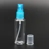50 unids/lote 40ML tapa multicolor cilindro bomba de pulverización botella de Perfume para PET botellas de agua de Color sólido contenedores Spray de Perfume