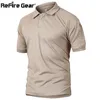 Refreire Gear Men Militär Pikétröja Andningsbar Army Combat Tactical Polo Male Navy Blå Snabb Tork Kortärmad Polo Shirts S-5XL Q190428