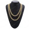 Iced Out Bling strass doré finition Miami cubain lien chaîne collier 24 30 pouces hommes Hip hop collier bijoux