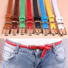 Femmes ceinture en cuir PU 1.4*104 CM 8 couleurs étudiant boucle ardillon ceintures fille ceinture mode ceinture ceintures jeans sangle pour cadeau de noël