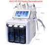 6in1 H2-O2 Hydra Dermabrasion Aqua Peel RF Bio-lifting Spa Hydro Eau Microdermabrasion Machine faciale Marteau froid Spray d'oxygène