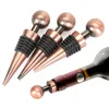 Wooden Wine Bottle Stoppers Metal Silica Gel Wine Stopper For Bar Tools Kitchen Accessories