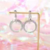 Fashion-t hoop earrings for women luxury designer bling diamond dangle earrings 925 silver needle gold silver rose gold gunblack huggie gift