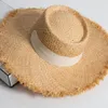 Frauen Bänder Sommer Hut Strand Hüte Sonnenblende Breite Krempe Stroh für Mädchen Mode Einstellbare Floppy Schutz cap230R