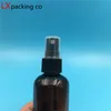 50 PC 5 10 100 ml明るい茶色のプラスチック香水スプレーの空のボトルポータブルローションの小さな水まき缶容器送料無料