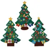 2019 Neujahr Tür Wandbehang Weihnachtsdekoration Kinder DIY Filz Weihnachtsbaum mit Ornamenten Kinder Weihnachtsgeschenke