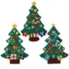 2019 Nowy Rok Drzwi Wall Wiszące Xmas Decoration Dzieci DIY Czuł Choinki z ornamentami Dzieci Christmas Prezenty