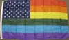 Bandeira do arco-íris EUA americanos Gay Lesiban Orgulho 3x5 FT Bandeira Lgbt bandeira 90x150cm 100D Poliéster impresso Made in China