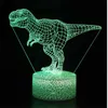 18 desenler 3D Illusion Dinozor LED Renkler Dokunmatik Uzaktan Kumanda Hayvan Işık Up Karanlıkta Glow çocuklar Oyuncaklar Noel ...