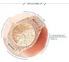 Nowa moda Longbo Top luksusowy bransoletka z noryzanta Watch Kobiet Diamond Fashion Ladies Rose Gold Sukienka zegarek ze stali nierdzewnej kryształowy zegarek