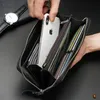 Factory wholesale men bag fashion cowhide mens business hand clutch exquisite embossed storage wallet multifunctional anti-theft brush purse