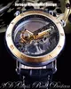 Forsining – montre en cuir véritable pour hommes, mouvement automatique Transparent, Design Steampunk, marque de luxe, squelette mécanique