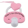 All'ingrosso Maxora Baby's 1st Christmas Ornamenti natalizi personalizzati Blue Boy Pink Gir Ciuccio infantile utilizzato per il regalo di compleanno del bambino