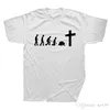 2019 Męskie projektant T Shirty Is Miłość Jezus jest cudownym zespołem Jezus Evolution Real Men Módlcie się koszulka chrześcijańska 3113