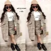 Girl Fall Outfits 2019 Autumn Winter Children Clothing Set Coat+Skirt Baby Girls Tracksuit Kids Woollen Clothes Sets