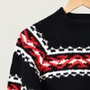 2019 Fall vinter långärmad rund hals svart randig stickad pullover tröja kvinnor mode tröja D25161116s