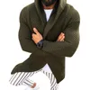 Männer Mit Kapuze Strickjacke Pullover Herbst Lange Ärmeln Gestrickte Mäntel Vorne Offen Herren Hoodie Outwear Mantel 2022 Ankunft