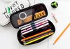 9 Stilstudentpenna Box Canvas Stationery Box Högkapacitet Multifunktionell Pen Bag Flip-Top Animal Pencil Case DC577